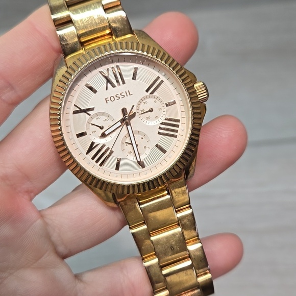 Fossil Gold-Tone AM4569 Rose Gold 7417200 Stainless Syeel 10ATM Watch main image 8